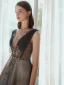 Chic / Belle Océan Bleu Robe De Bal 2020 Princesse Encolure Dégagée Perlage Glitter Paillettes En Dentelle Fleur Faux Diamant Sans Manches Dos Nu Longue Robe De Ceremonie
