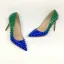 Chic / Beautiful Dark Green Royal Blue Evening Party Pumps 2020 Rivet 10 cm Stiletto Heels Pointed Toe Pumps