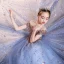 Sparkly Pool Blue Beading Sequins Birthday Flower Girl Dresses 2022 Ball Gown Scoop Neck Short Sleeve Backless Floor-Length / Long Flower Girl Dresses
