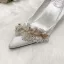 Elegant Ivory Beading Pearl Rhinestone Wedding Shoes 2022 9 cm Stiletto Heels Pointed Toe Wedding Pumps High Heels