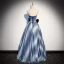 Chic / Belle Océan Bleu Dégradé De Couleur Robe De Bal 2022 Princesse Bustier Sans Manches Dos Nu Noeud Longue Robe De Ceremonie