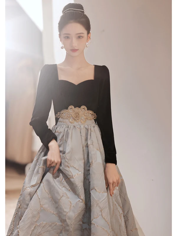 high low winter formal dresses Jolie Ruffled High-Low Satin Formal Dress main image 1