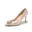 Elegant Ivory Pearl Rhinestone Wedding Shoes 2022 Satin 9 cm Stiletto Heels Pointed Toe Wedding Pumps High Heels