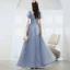 Chic / Beautiful Sky Blue Glitter Prom Dresses 2022 A-Line / Princess V-Neck Beading Sequins Short Sleeve Backless Floor-Length / Long Formal Dresses