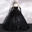 Vintage / Retro Black Satin Suede Prom Dresses 2022 Ball Gown Strapless Sleeveless Backless Floor-Length / Long Formal Dresses