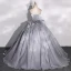 Mode Silber Grau Fallende Rüsche Ballkleider 2022 Ballkleid Bandeau Ärmellos Rückenfreies Lange Festliche Kleider