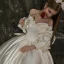High-end Ivory Bow Satin Wedding Dresses 2022 Ball Gown Off-The-Shoulder Puffy Long Sleeve Backless Royal Train Wedding