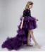 Fashion Purple Pleated Sequins Birthday Flower Girl Dresses 2022 Ball Gown Scoop Neck 1/2 Sleeves Asymmetrical Evening Party Flower Girl Dresses