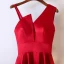 Chic / Beautiful Red Formal Dresses Evening Dresses  2017 V-Neck Zipper Up Sleeveless Ankle Length Empire