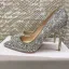 Sparkly Sølv Aften Pumps 2020 Paljetter 12 cm Stiletthæler Spisse Pumps