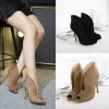 Affordable Black Casual Suede Womens Sandals 2020 11 cm Stiletto Heels Open / Peep Toe Sandals