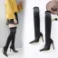 Charming Black Street Wear Womens Boots 2020 Rhinestone 12 cm Stiletto Heels Pointed Toe Boots