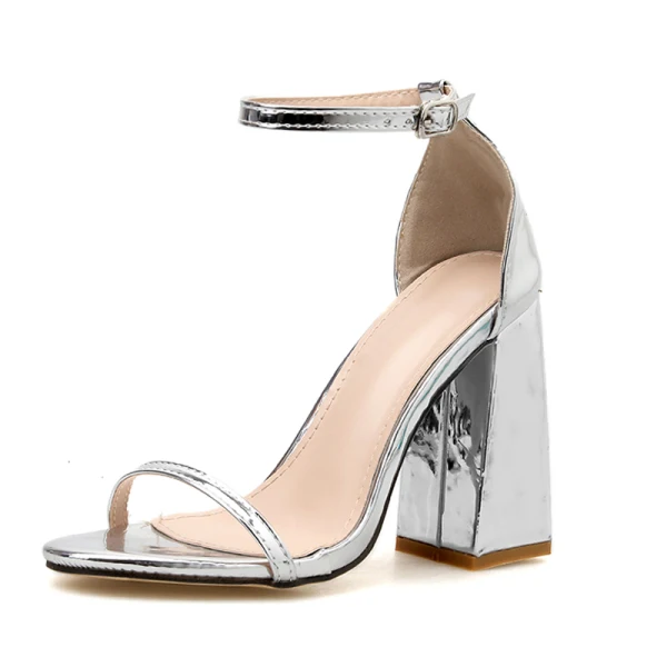 Prisvärd Svarta Casual Sandaler Dam 2020 Ankelband 10 cm Tjocka Klackar Peep Toe Sandaler