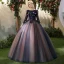 Elegant Royal Blue Quinceañera Prom Dresses 2018 Ball Gown Appliques Pearl Scoop Neck Backless 3/4 Sleeve Floor-Length / Long Formal Dresses