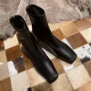 Fabulous Ivory Casual Womens Boots 2020 Leather 4 cm Thick Heels Pointed Toe Low Heel Boots