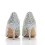 Charming Silver Wedding Shoes 2020 Leather Rhinestone Butterfly 8 cm Stiletto Heels Pointed Toe Wedding Pumps