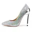 Charming Multi-Colors Rhinestone Wedding Shoes 2020 Leather 12 cm Stiletto Heels Pointed Toe Wedding Pumps