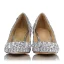 Chic / Beautiful Silver Rhinestone Wedding Shoes 2020 Leather 6 cm Stiletto Heels Pointed Toe Wedding Pumps