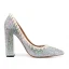 Charmant Multi-Kleuren Rhinestone Bruidsschoenen 2020 Leer 10 cm Dikke Hak Spitse Neus Huwelijk Pumps