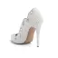 Fashion Ivory Pearl Wedding Shoes 2020 Leather Crystal 10 cm Stiletto Heels Pointed Toe Wedding Pumps
