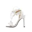 Chic / Beautiful Ivory Evening Party Womens Sandals 2020 Ankle Strap 11 cm Stiletto Heels Open / Peep Toe Sandals