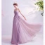 Charmant Lilas Robe De Soirée 2020 Princesse Bustier Perlage Paillettes Cristal Appliques En Dentelle Fleur Sans Manches Dos Nu Longue Robe De Ceremonie