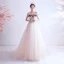 Flower Fairy Ivory Prom Dresses 2020 A-Line / Princess Spaghetti Straps Appliques Sleeveless Backless Sweep Train Formal Dresses