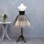 Vintage / Retro Black Grey Cocktail Dresses 2018 Ball Gown Appliques Spaghetti Straps Backless Sleeveless Short Cocktail Party Formal Dresses