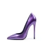 Schöne Violett Ball Pumps 2020 Lackleder 10 cm Stilettos Spitzschuh Pumps
