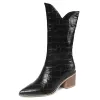 Flotte Gul Streetwear Støvler Dame 2021 Støvletter / Ankelstøvler 6 cm Tykke Hæle Spidse Tå Støvler
