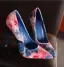 Chic / Beautiful Ocean Blue Street Wear Printing Pumps 2020 9 cm Stiletto Heels Pointed Toe Pumps