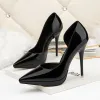 Modest / Simple Red Office Womens Shoes 2020 12 cm Stiletto Heels Pointed Toe Heels