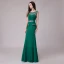 Vintage / Retro Green Evening Dresses  2018 Trumpet / Mermaid Rhinestone Sash Scoop Neck Backless Sleeveless Floor-Length / Long Formal Dresses