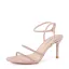 Modest / Simple Black Street Wear Womens Sandals 2020 Ankle Strap 8 cm Stiletto Heels Open / Peep Toe Sandals