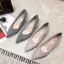 Schöne Grau Freizeit Büro Pumps 2020 Glanz Pailletten 5 cm Stilettos Spitzschuh Pumps