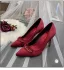 Mode Ivoire Faux Diamant Chaussure De Mariée 2020 Satin 9 cm Talons Aiguilles À Bout Pointu Mariage Escarpins