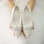 Mode Ivoire Faux Diamant Chaussure De Mariée 2020 9 cm Talons Aiguilles À Bout Pointu Mariage Escarpins
