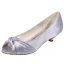 Elegancka Szampan Satyna Na Wesele Buty Ślubne 2020 3 cm Niski Obcas Peep Toe Ślub Czółenka