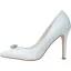 Chic / Belle Blanche Désinvolte Satin Escarpins 2020 Faux Diamant 9 cm Talons Aiguilles À Bout Pointu Escarpins