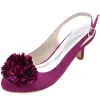 Elegant Champagne Prom Womens Shoes 2020 Satin Appliques 6 cm Stiletto Heels Round Toe Heels