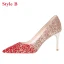 Glitzernden Charmant Gold Rot Farbverlauf Brautschuhe 2020 Glanz Pailletten 10 cm Stilettos Spitzschuh Hochzeit Pumps