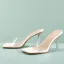 Sexy Transparent White Street Wear Womens Sandals 2021 9 cm Stiletto Heels Open / Peep Toe Sandals High Heels