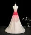 Fashion Multi-Colors Pearl Prom Dresses 2025 A-Line / Princess Spaghetti Straps Sleeveless Backless Sweep Train Formal Dresses