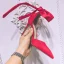 Stijlvolle Zwarte Avond Leer Sandalen Dames 2020 Suede Enkelband Strik 10 cm Naaldhakken / Stiletto Spitse Neus Sandalen