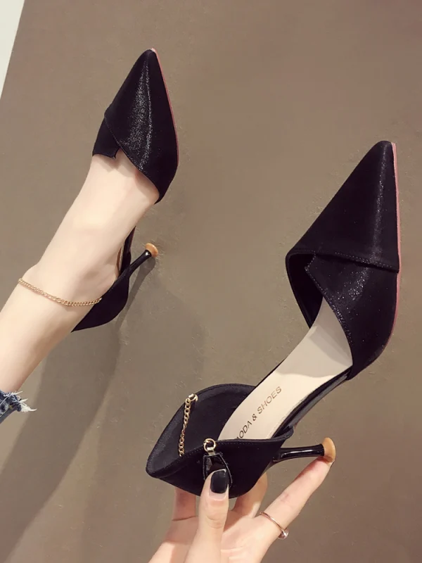 Modest / Simple Black Casual Womens Shoes 2020 7 cm Stiletto Heels Pointed Toe High Heels