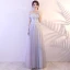 Elegant Silver Prom Dresses 2018 A-Line / Princess Appliques Rhinestone Shoulders Backless Sleeveless Floor-Length / Long Formal Dresses