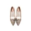 Charming Champagne Lace Rhinestone Wedding Shoes 2020 10 cm Stiletto Heels Pointed Toe Wedding Pumps