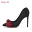Charming Red Evening Party Satin Pumps 2020 Leather Rhinestone Bow 10 cm Stiletto Heels Pointed Toe Pumps