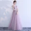 Chic / Beautiful Blushing Pink Prom Dresses 2018 A-Line / Princess Appliques Scoop Neck Backless Sleeveless Floor-Length / Long Formal Dresses
