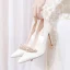 Classy Ivory Satin Rhinestone Wedding Shoes 2020 10 cm Stiletto Heels Pointed Toe Wedding Pumps